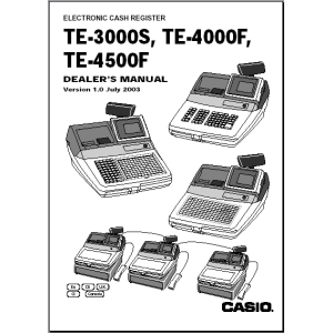 Casio TE-4000F Manual EPoS Wizard